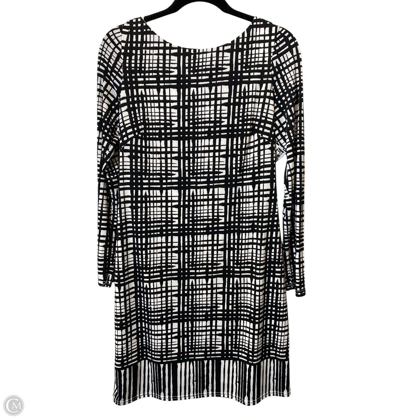 Dress Casual Midi By Vince Camuto In Black & White, Size: 8