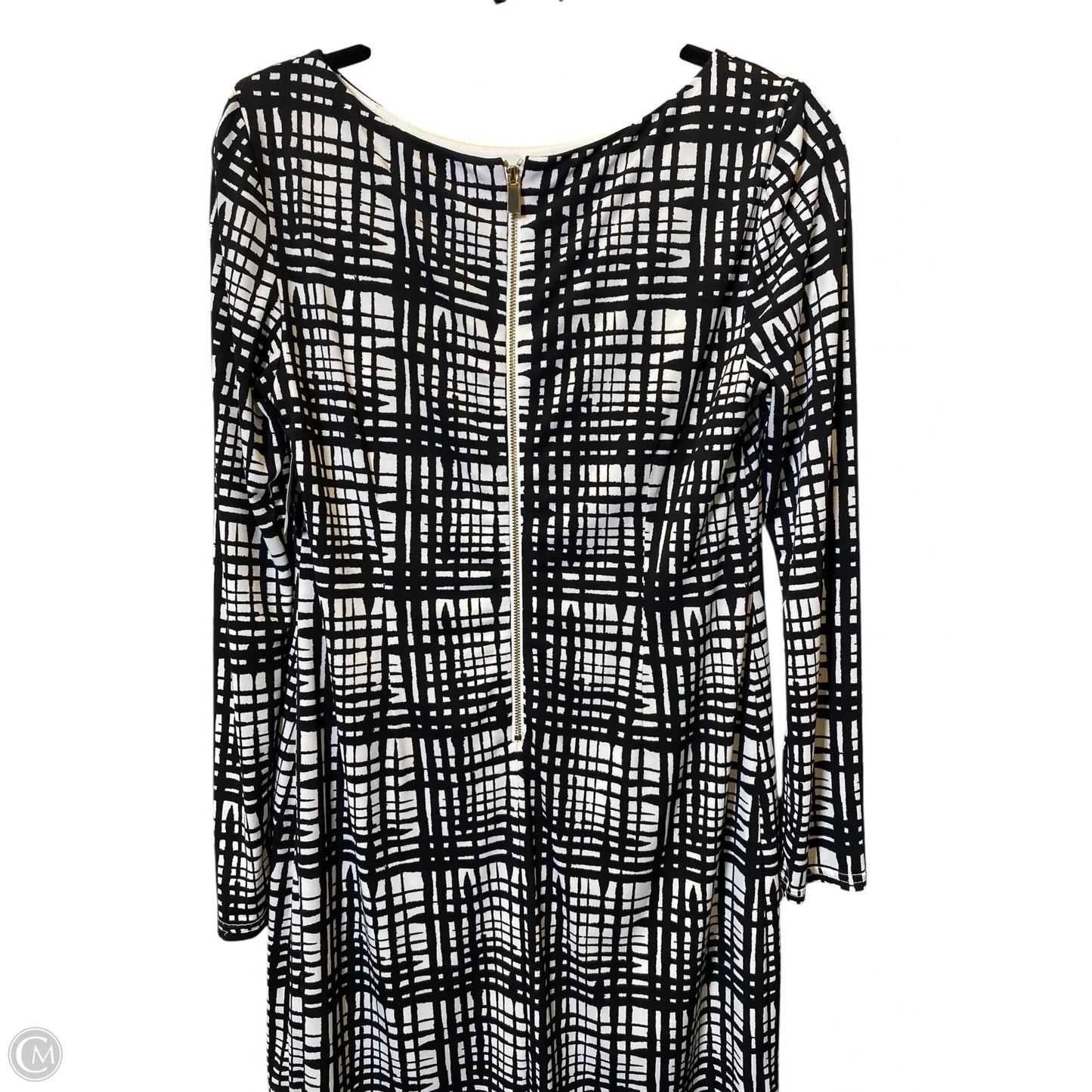 Dress Casual Midi By Vince Camuto In Black & White, Size: 8
