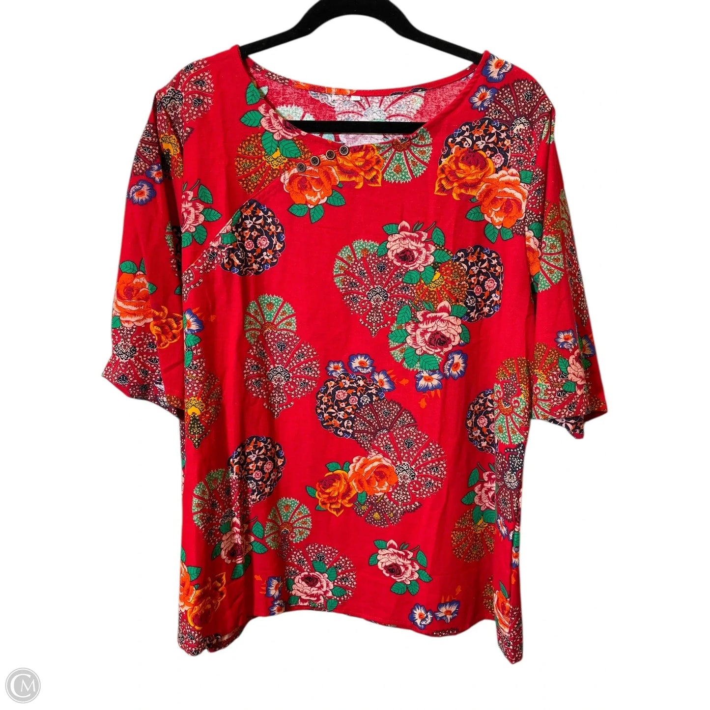 Top Long Sleeve By Clothes Mentor In Floral Print, Size: 3x