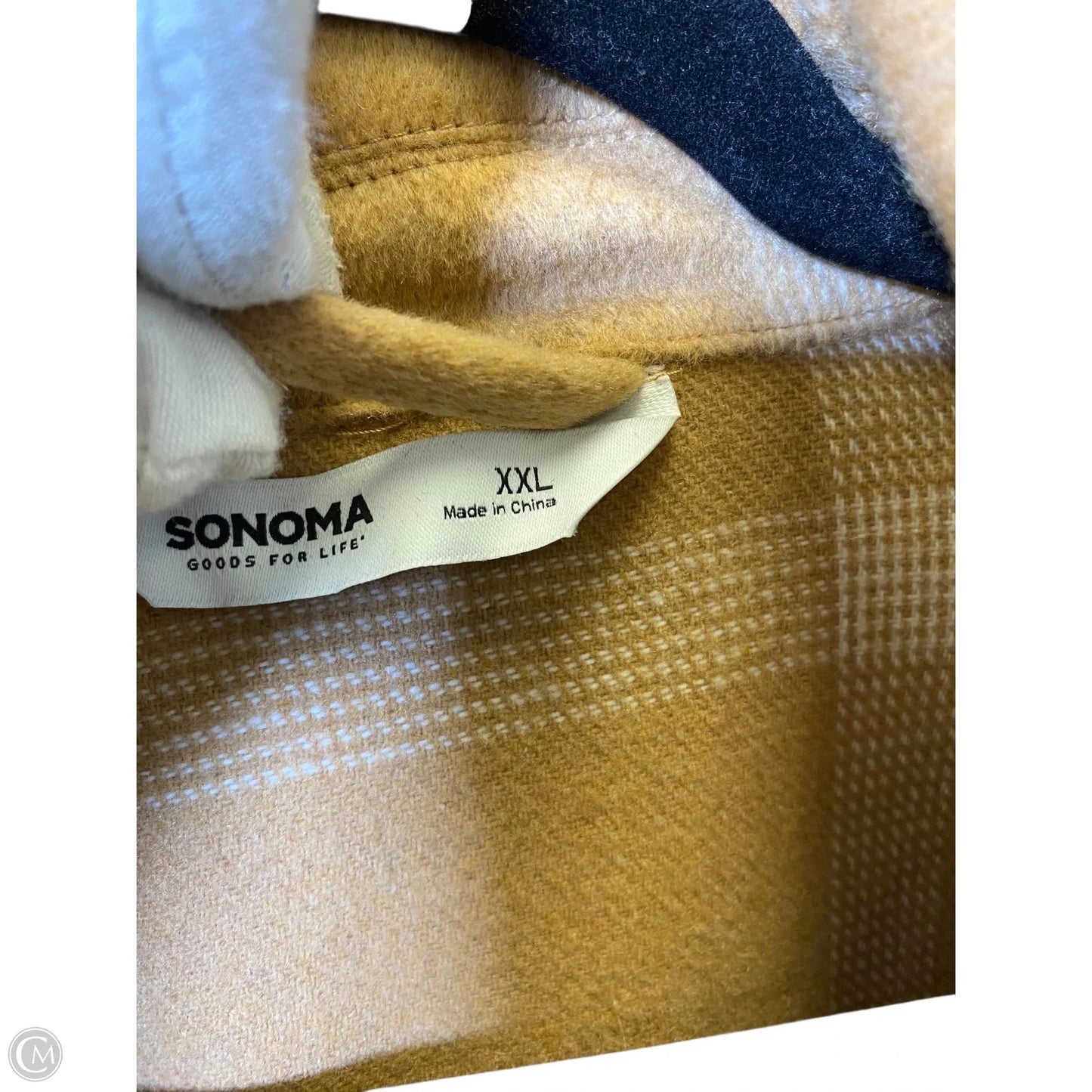 Jacket Shirt By Sonoma In Plaid Pattern, Size: Xxl