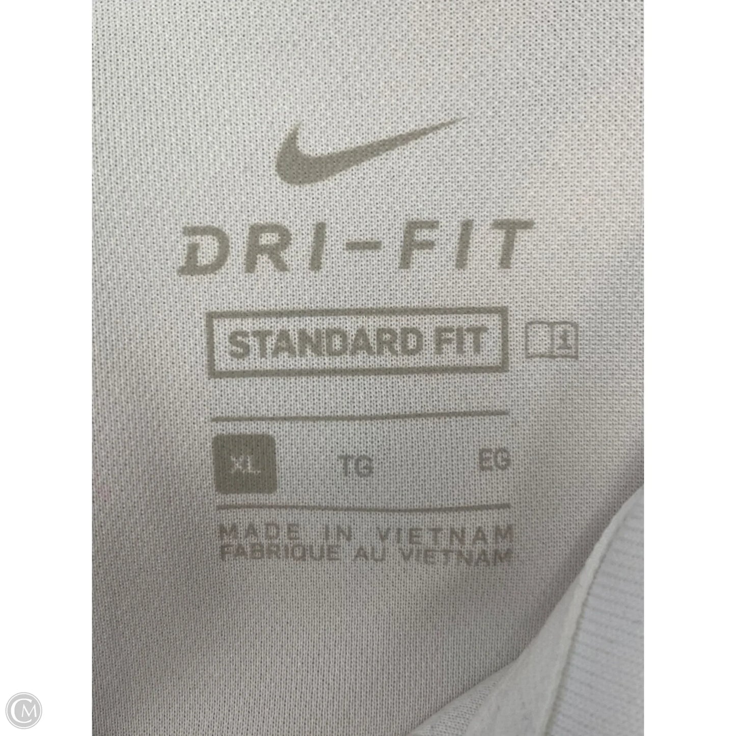 Athletic Tank Top By Nike In Black & White, Size: Xl