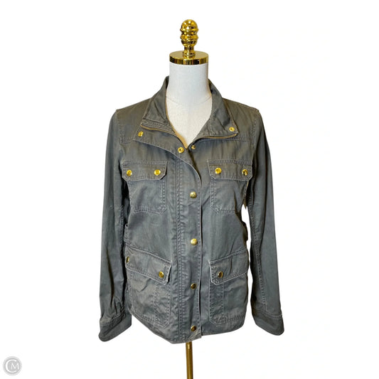 Jacket Moto By J. Crew In Green, Size: S