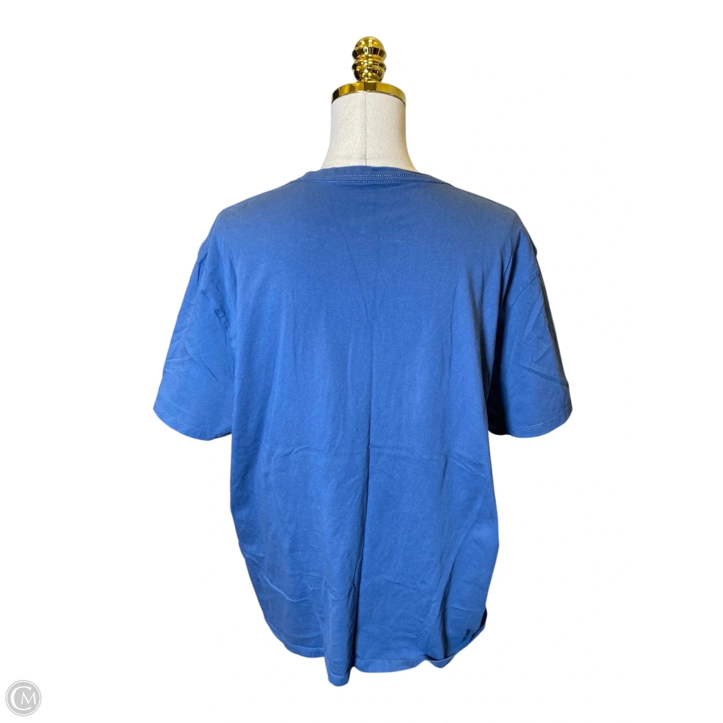 Top Short Sleeve By Calvin Klein In Blue, Size: Xl