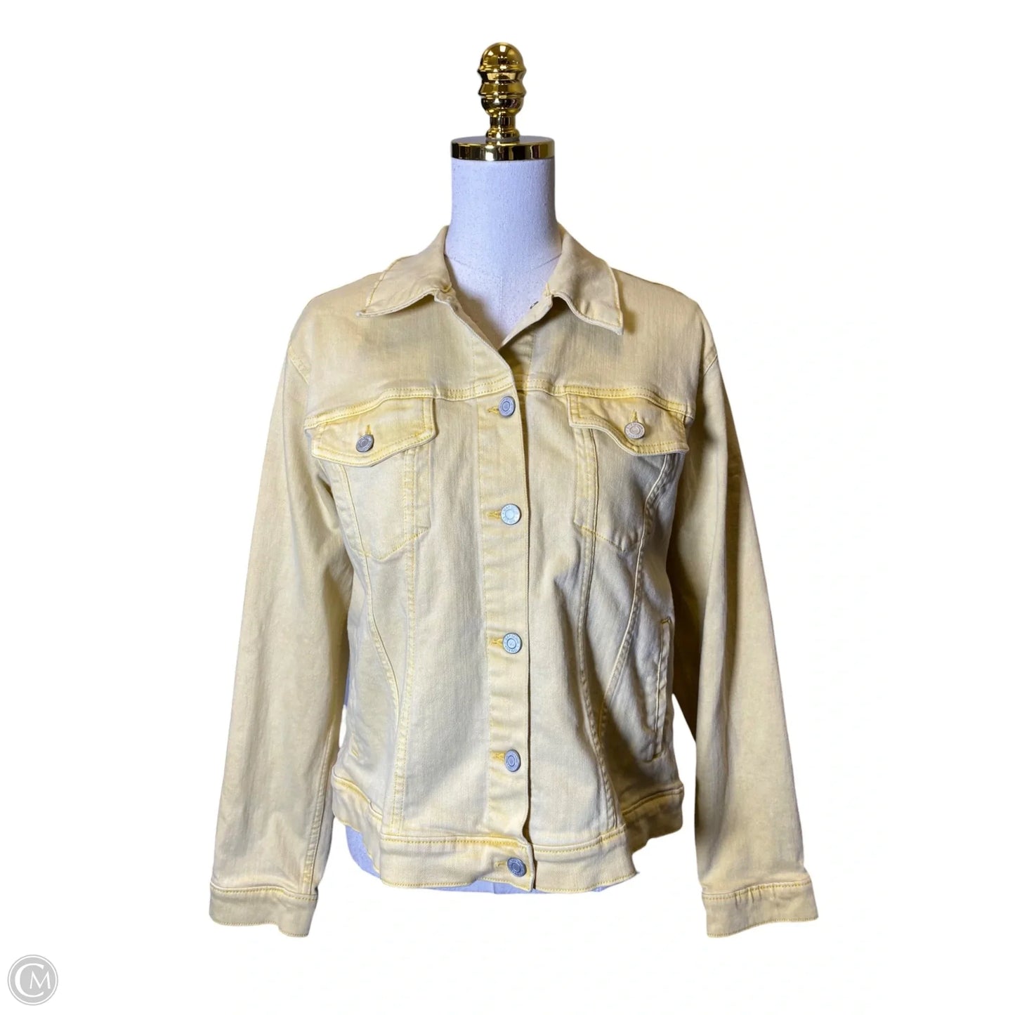 Jacket Denim By Gap In Yellow, Size: Xl