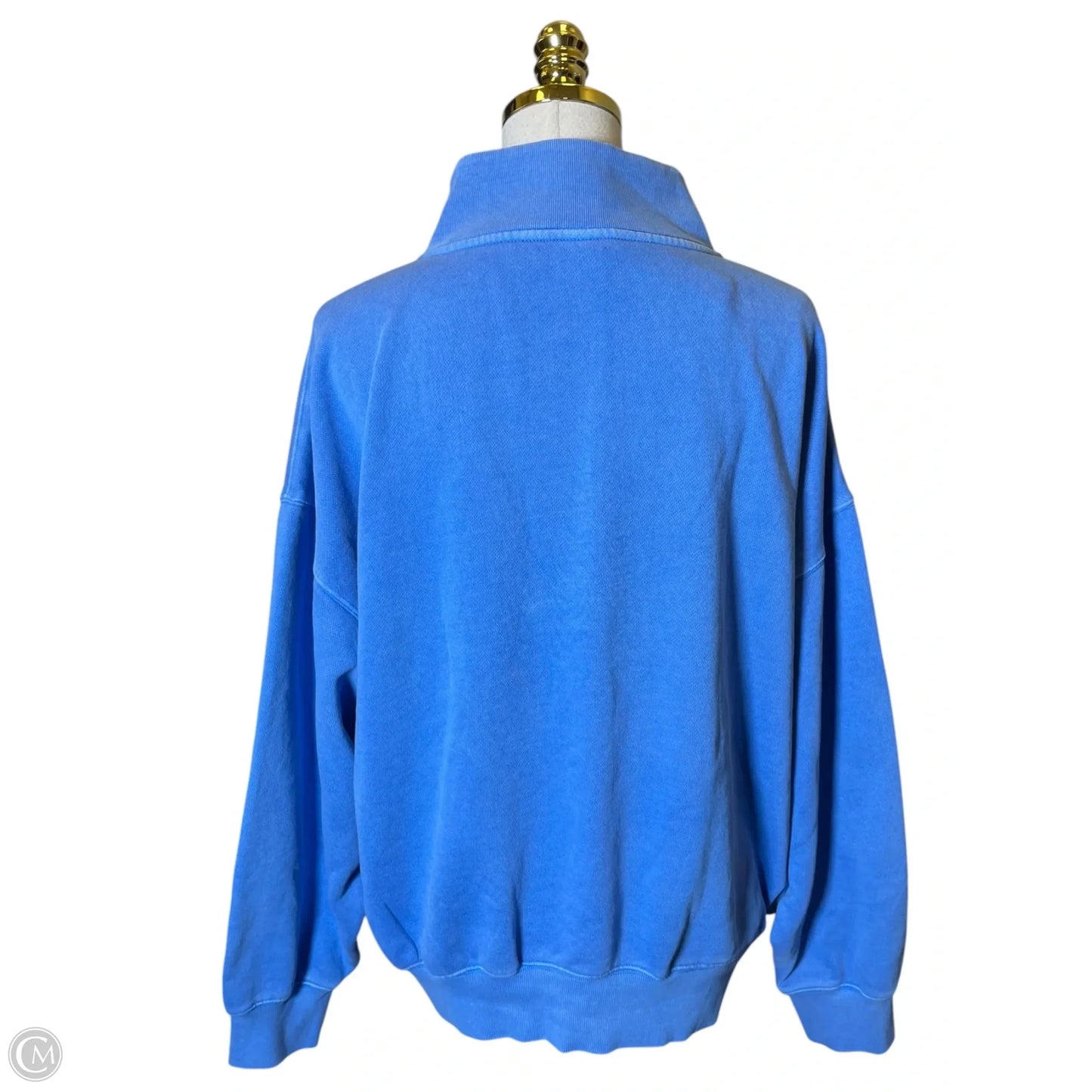 Sweatshirt Collar By Pink In Blue, Size: L