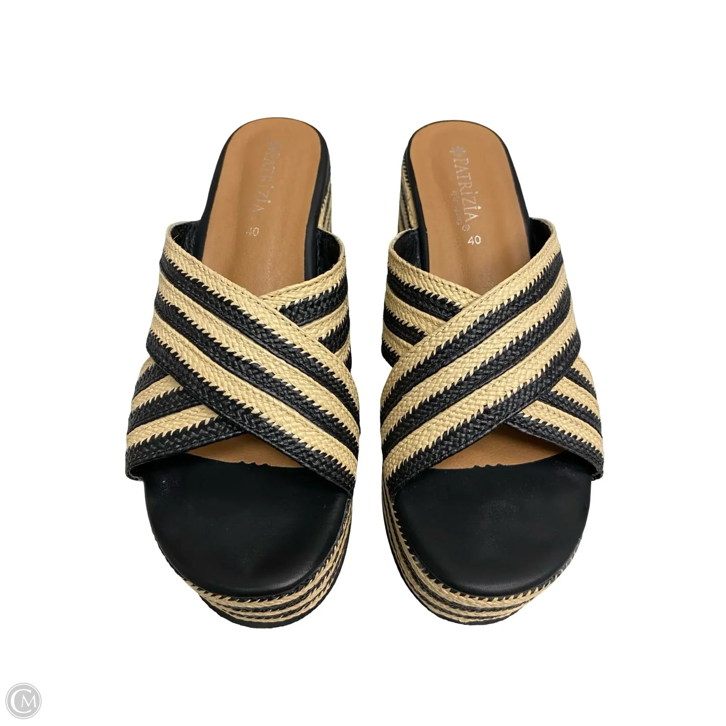 Shoes Flats By Clothes Mentor In Black & Cream, Size: 9
