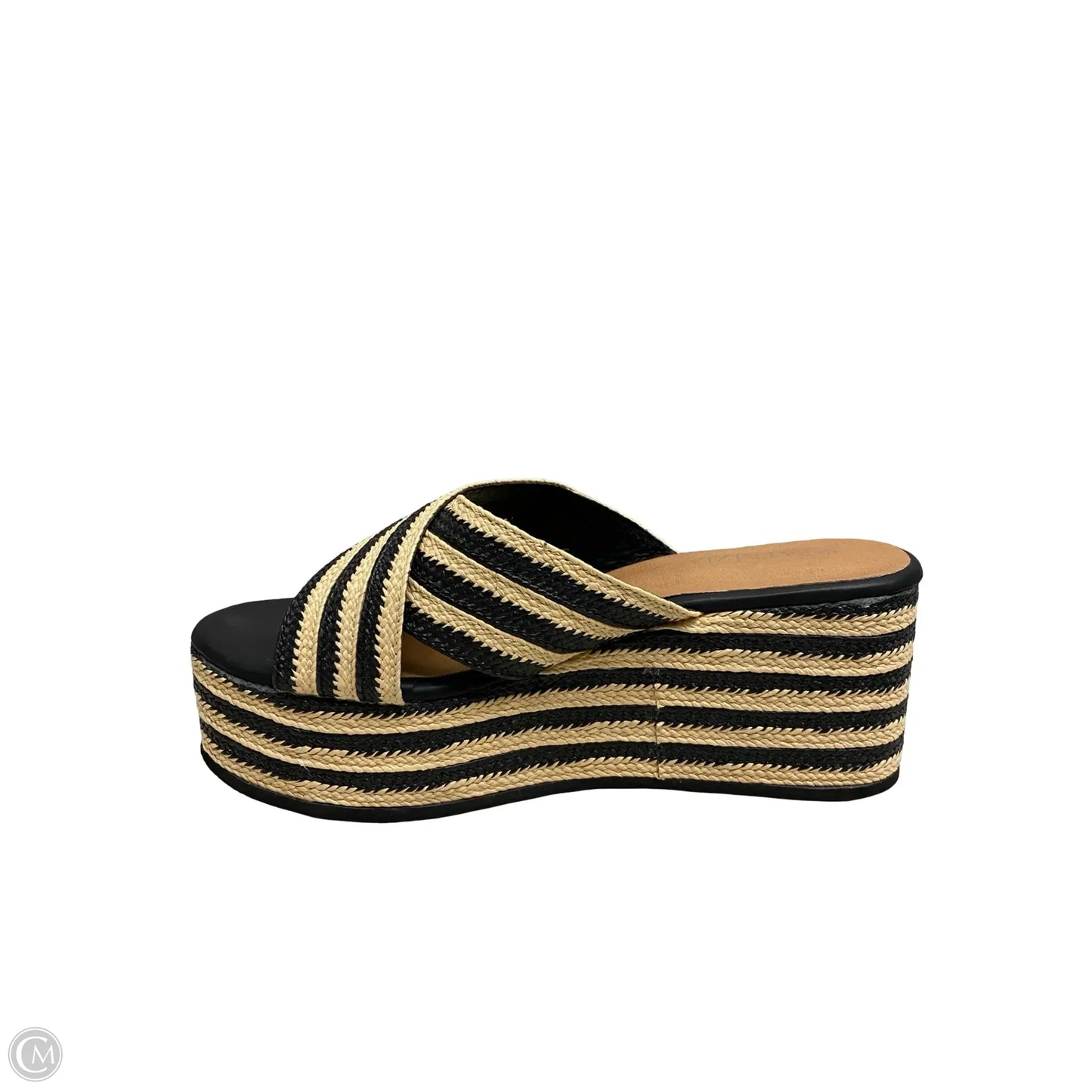 Shoes Flats By Clothes Mentor In Black & Cream, Size: 9
