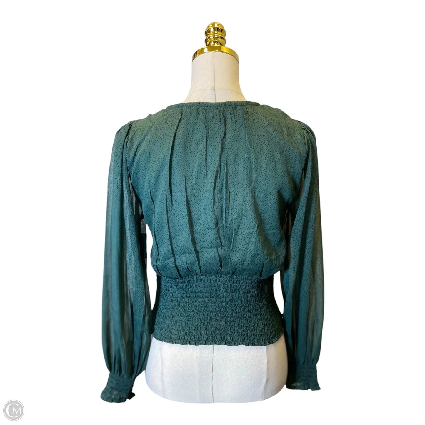 Top Long Sleeve By Abercrombie And Fitch In Green, Size: S