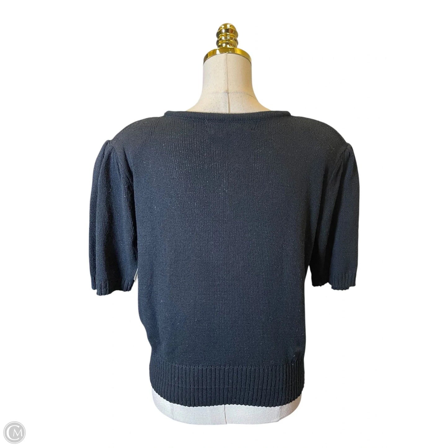 Cardigan By Chaus In Black & White, Size: L