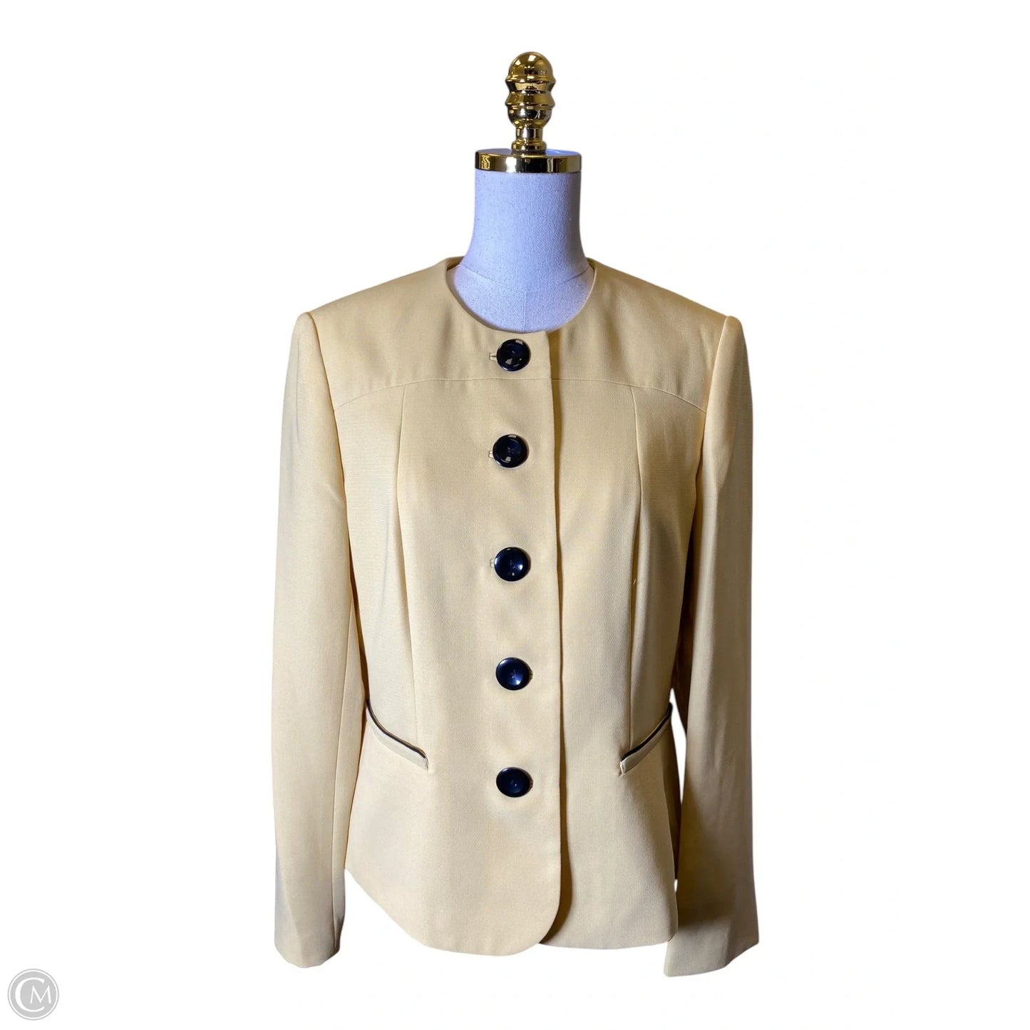 Blazer By Clothes Mentor In Yellow, Size: 12