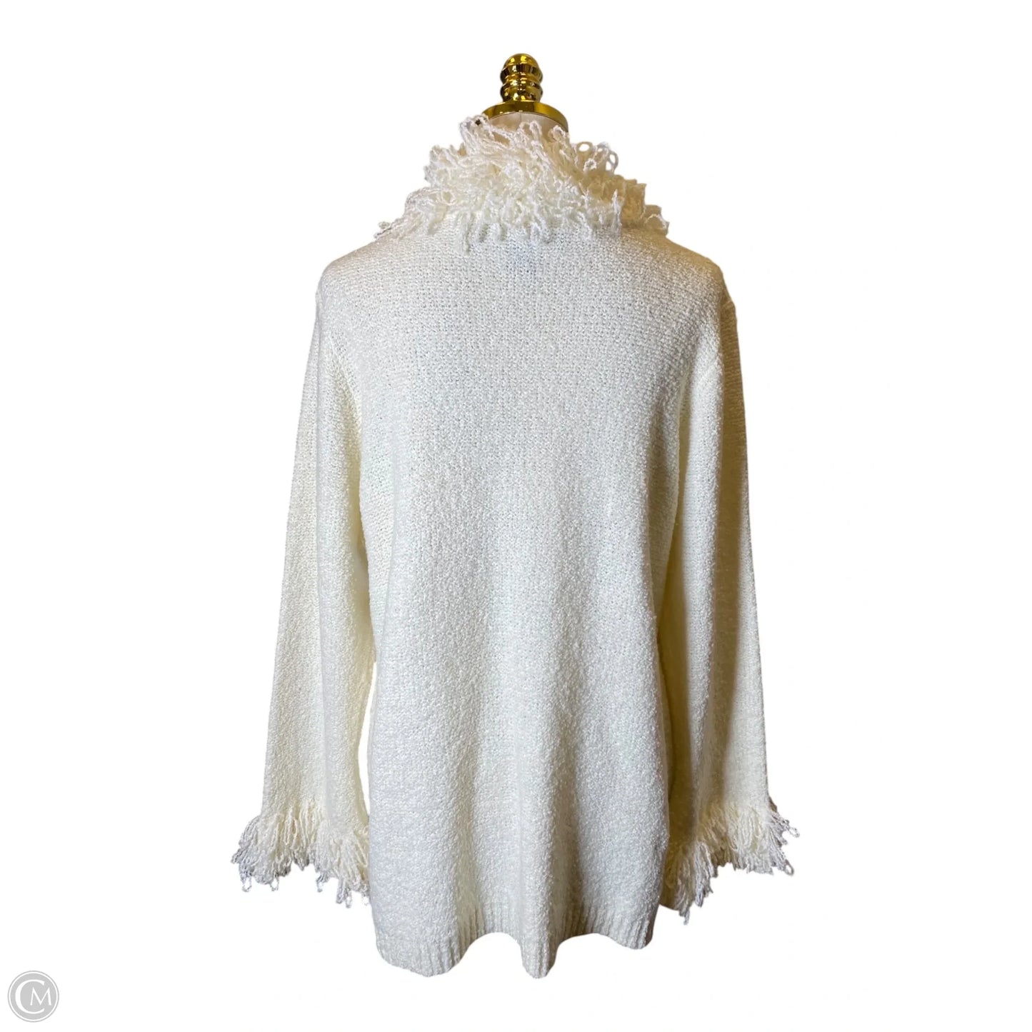 Sweater Cardigan By Josephine Chaus In Cream, Size: L