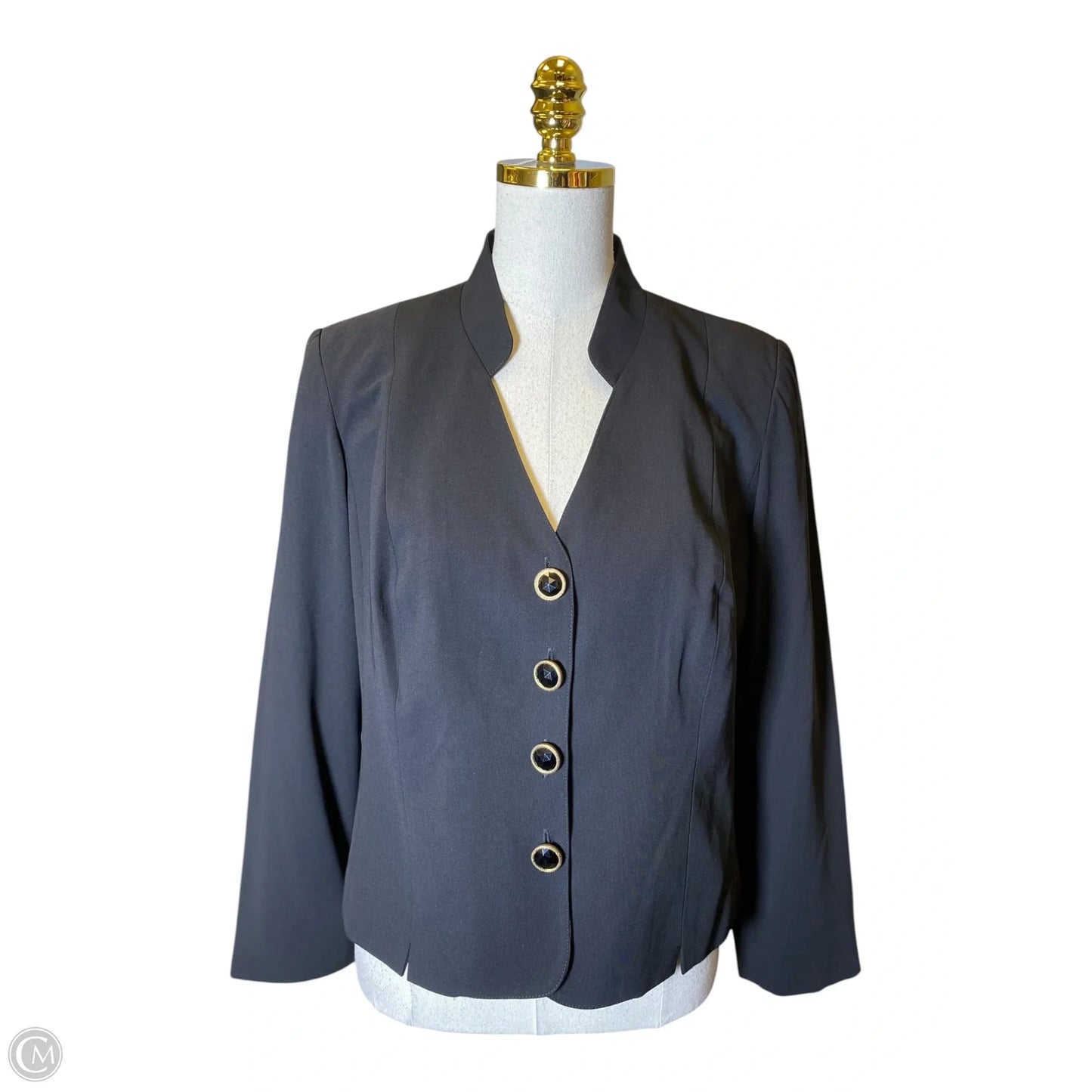 Blazer By Clothes Mentor In Black, Size: 12p