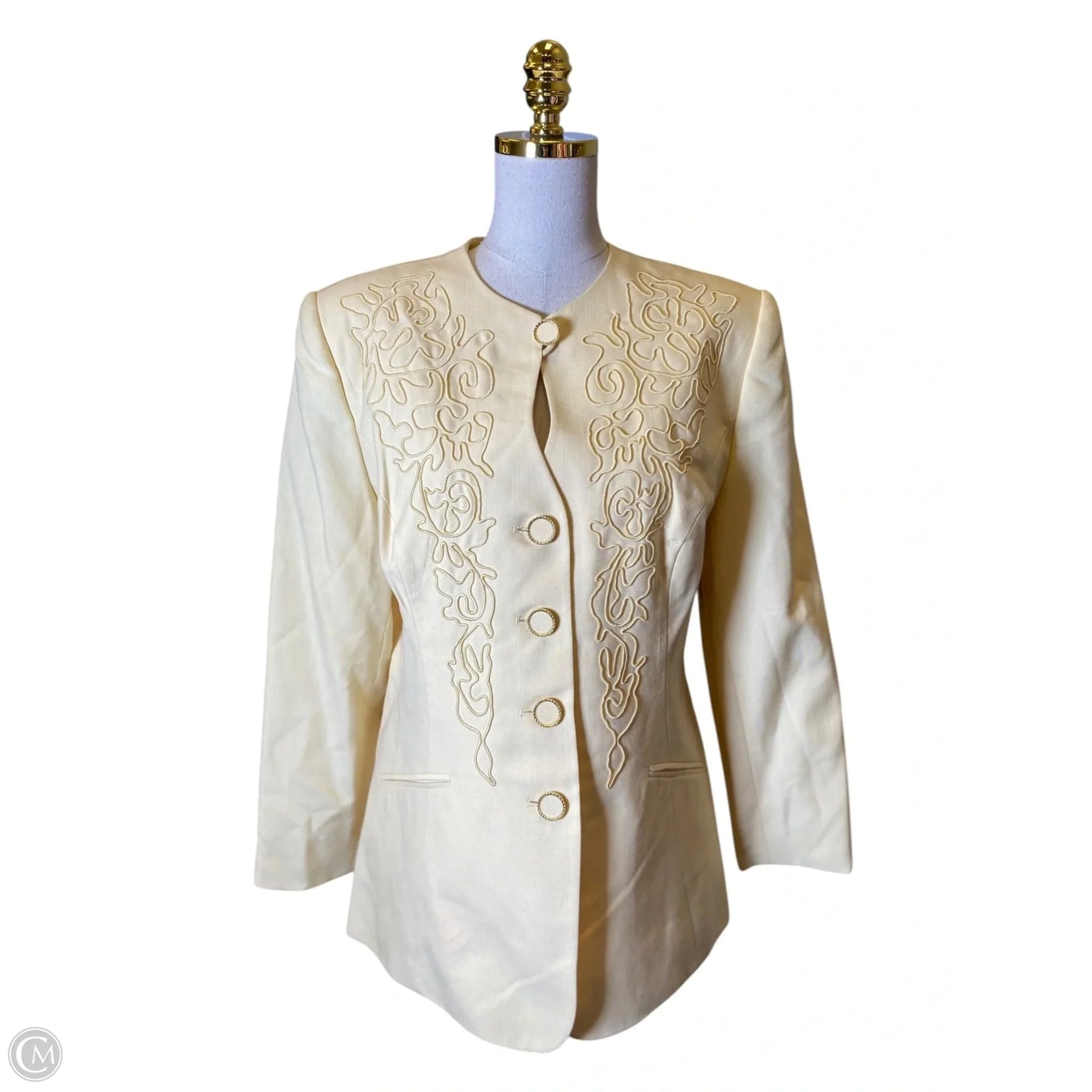 Blazer By Clothes Mentor In Yellow, Size: 14