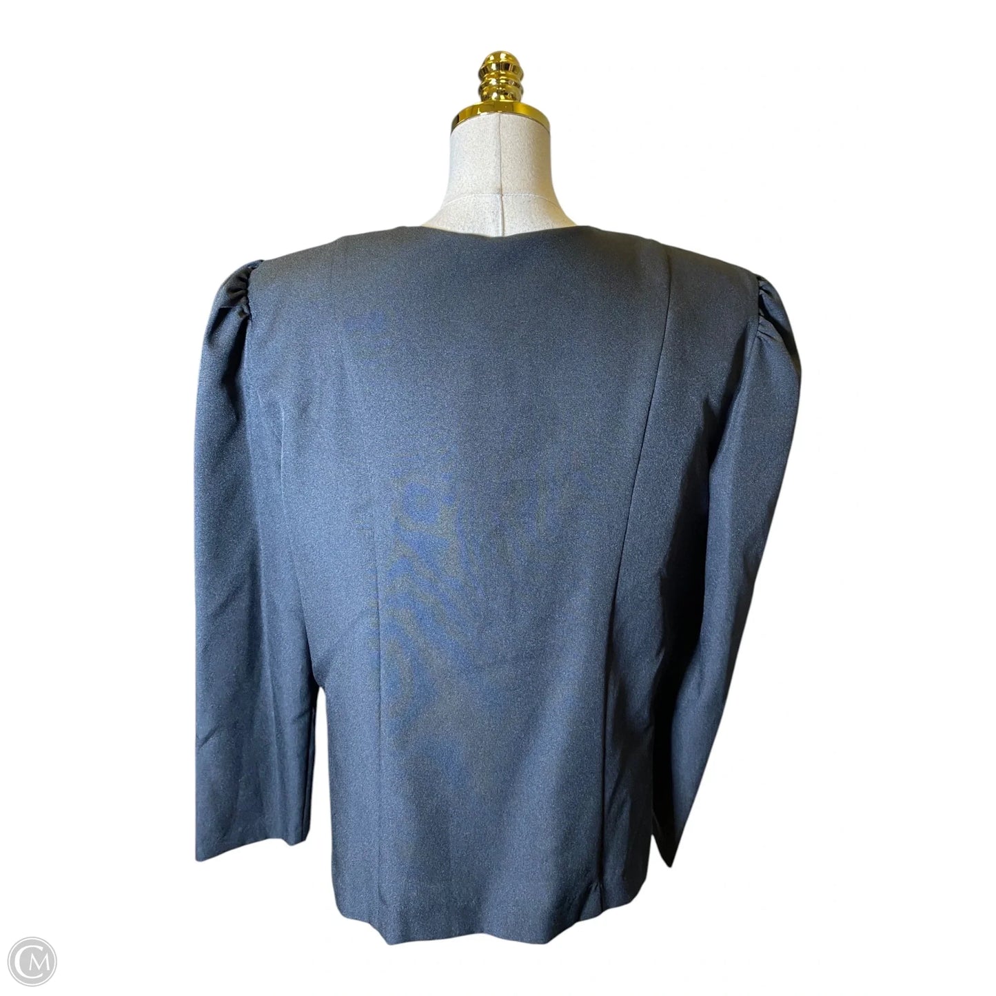 Blazer By Clothes Mentor In Black & Gold, Size: 14