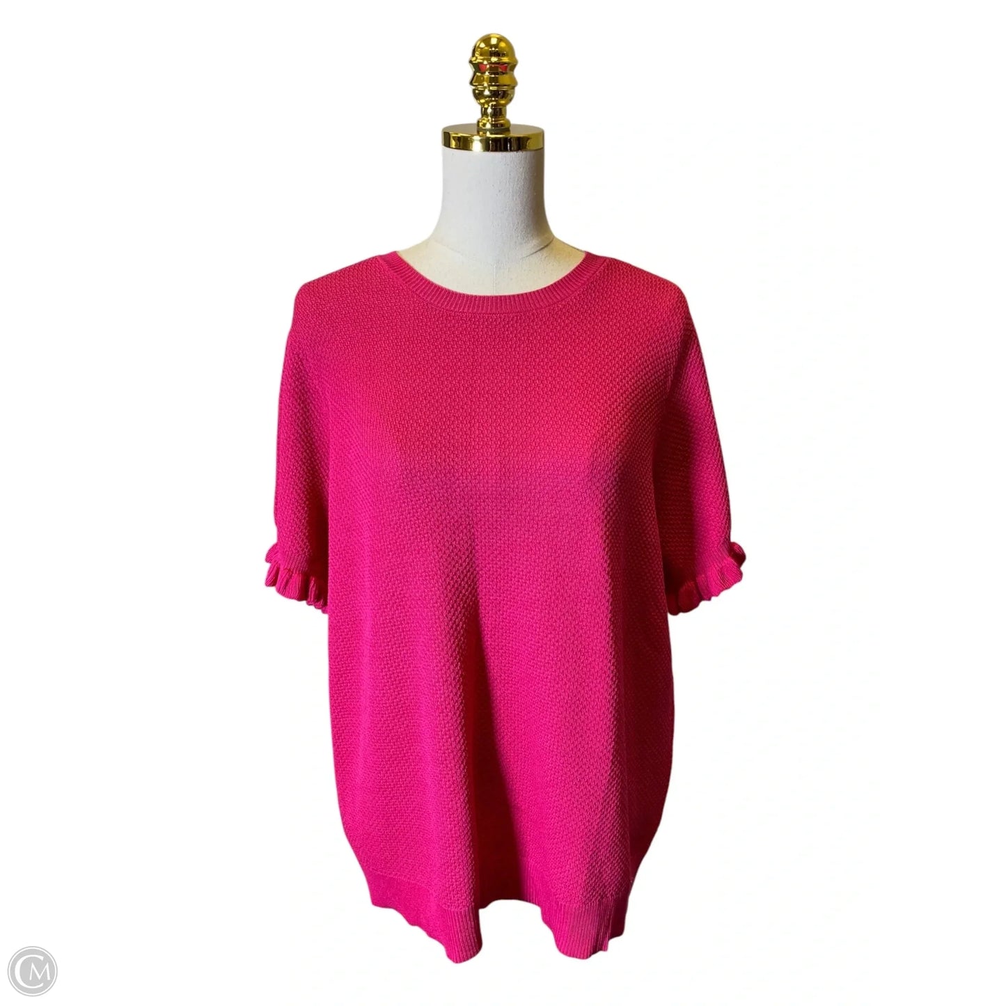 Top Short Sleeve By Anne Klein In Pink, Size: Xl