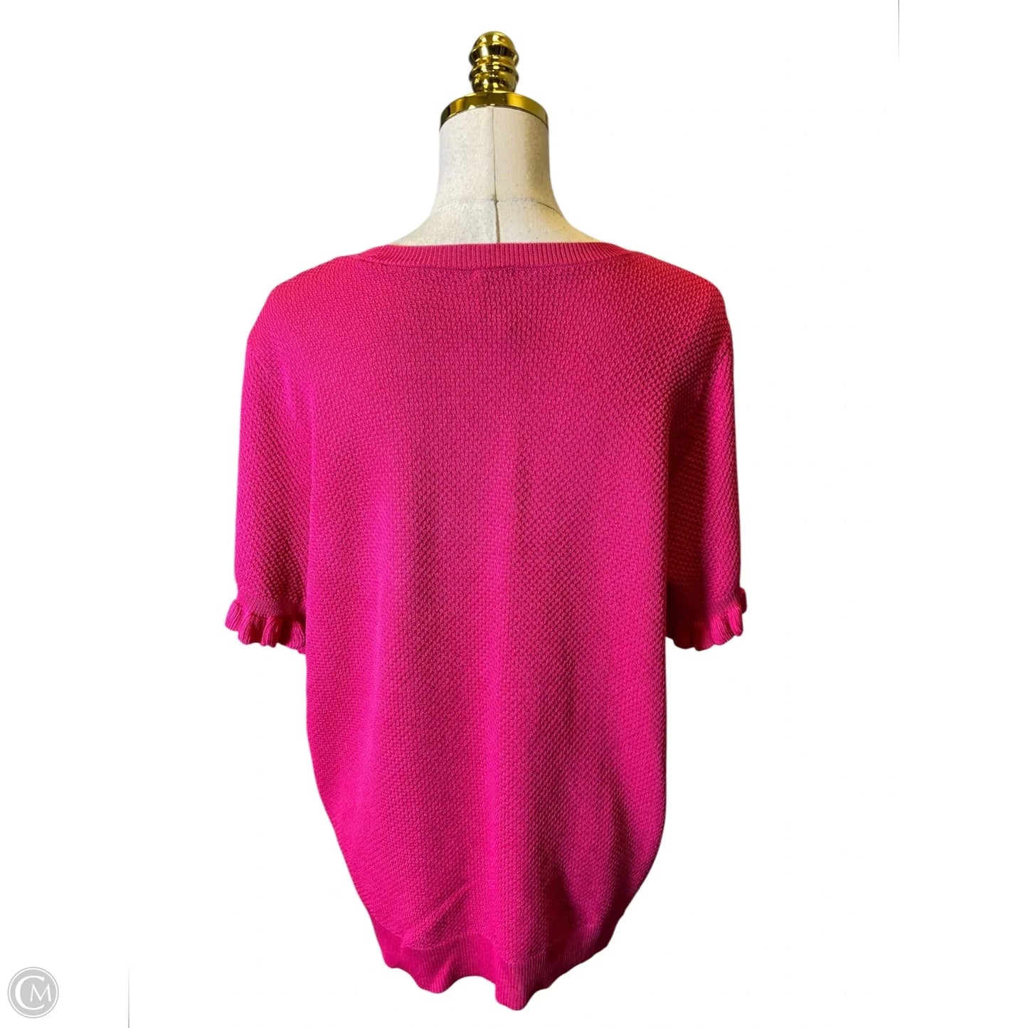 Top Short Sleeve By Anne Klein In Pink, Size: Xl