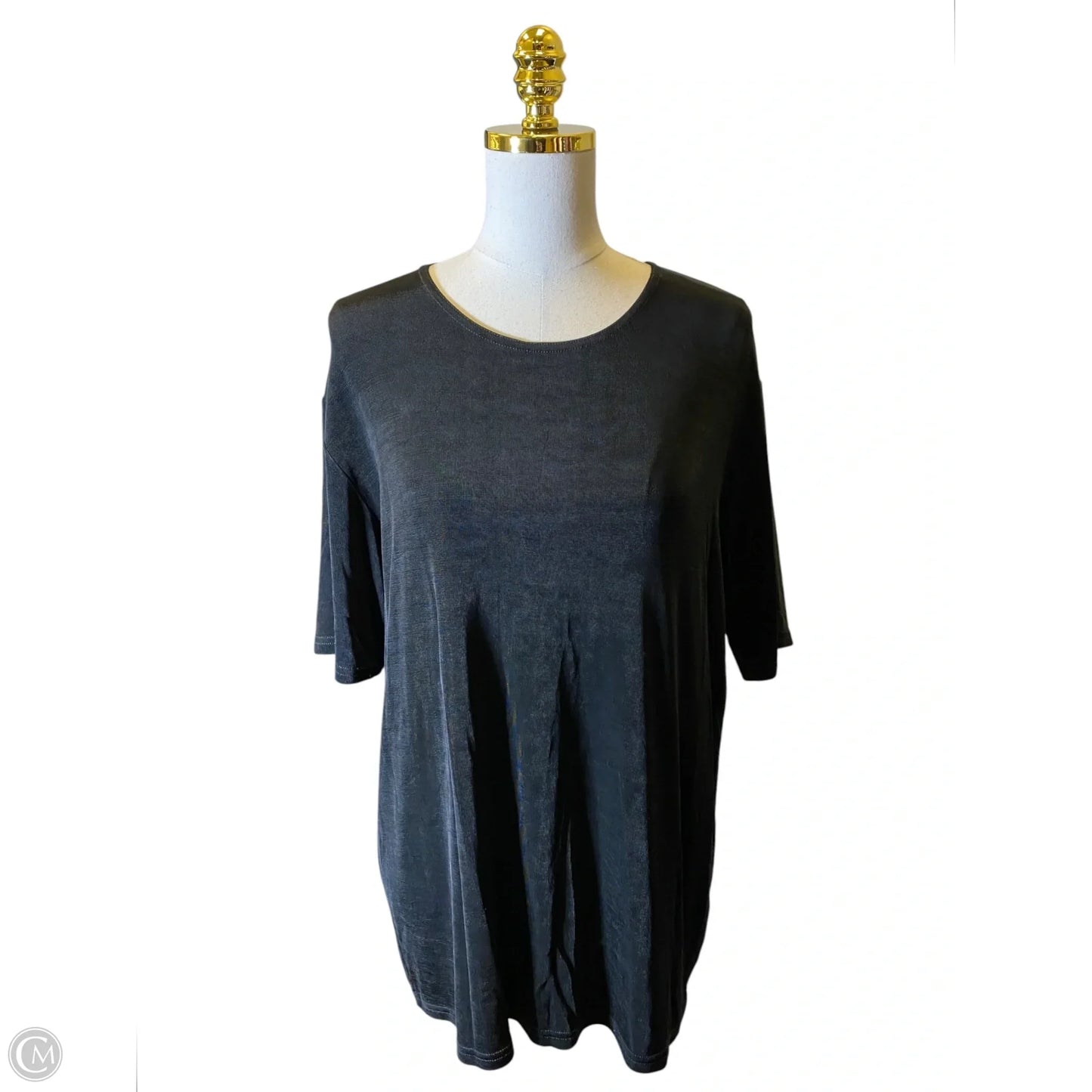 Top Short Sleeve By Clothes Mentor In Black, Size: 1x