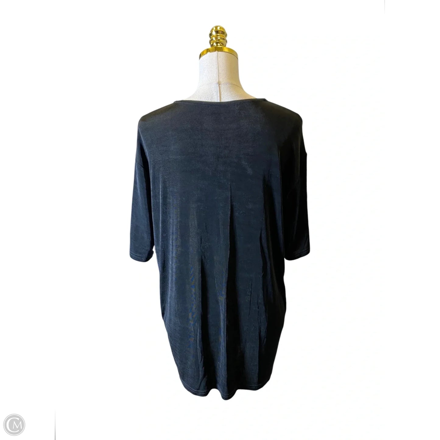 Top Short Sleeve By Clothes Mentor In Black, Size: 1x