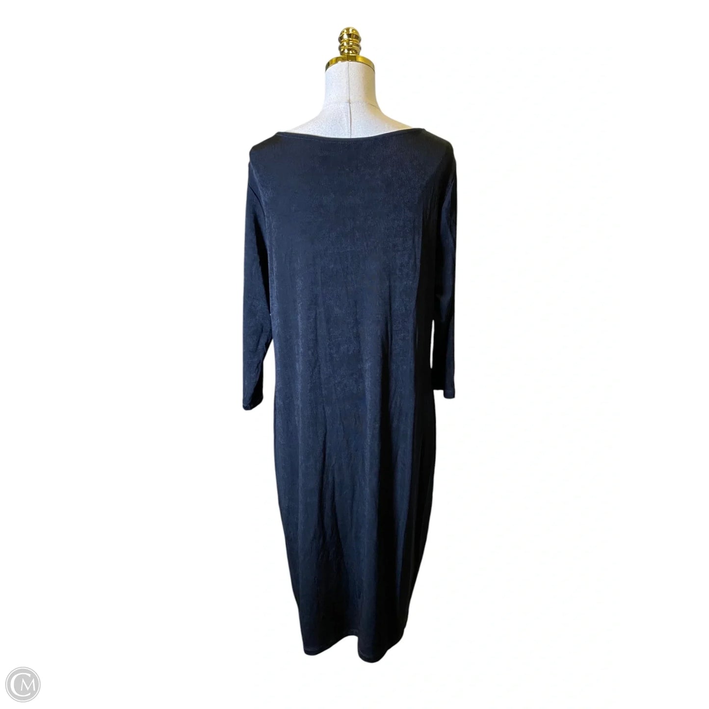 Dress Casual Midi By Chicos In Black, Size: Xl