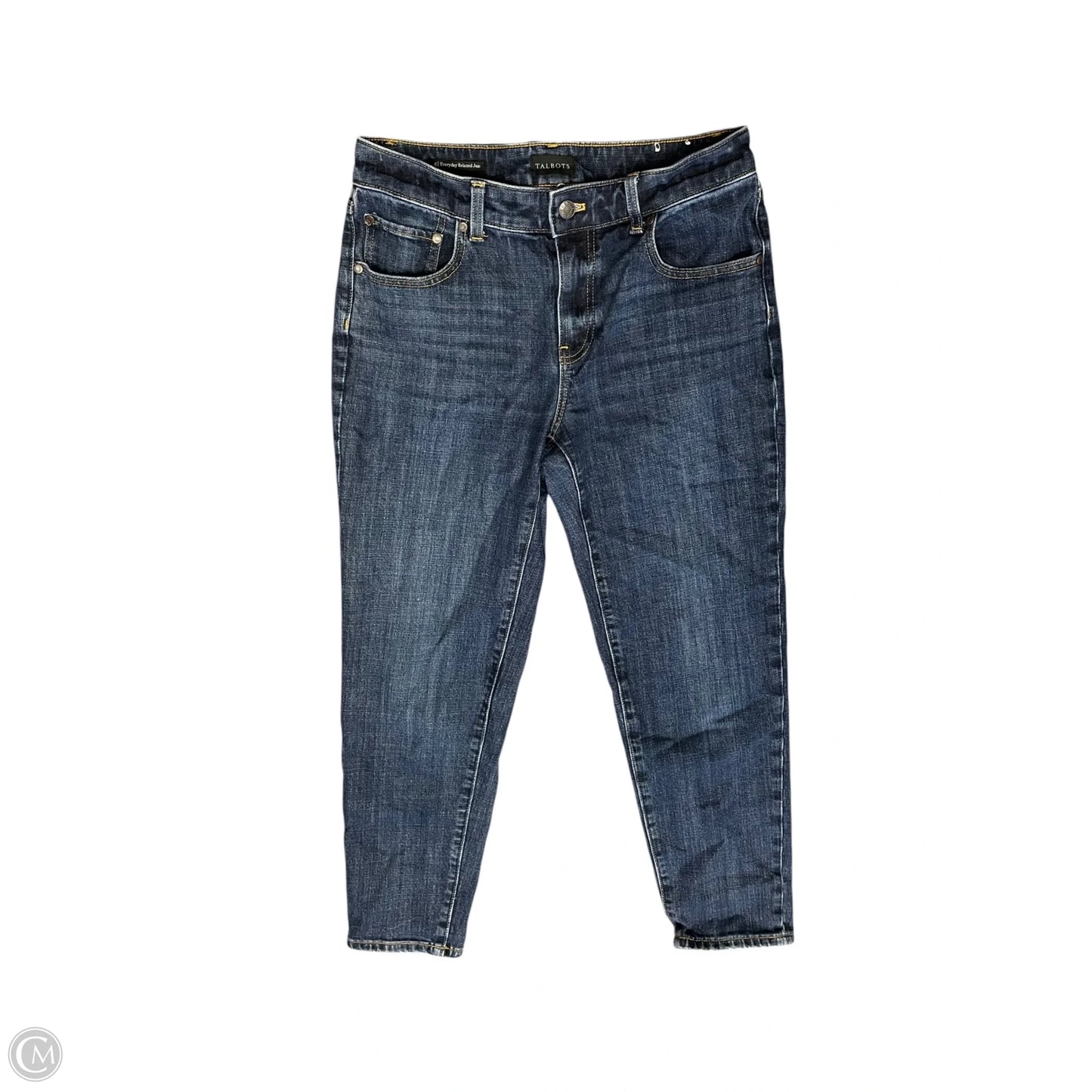 Jeans Straight By Talbots In Blue Denim, Size: 6
