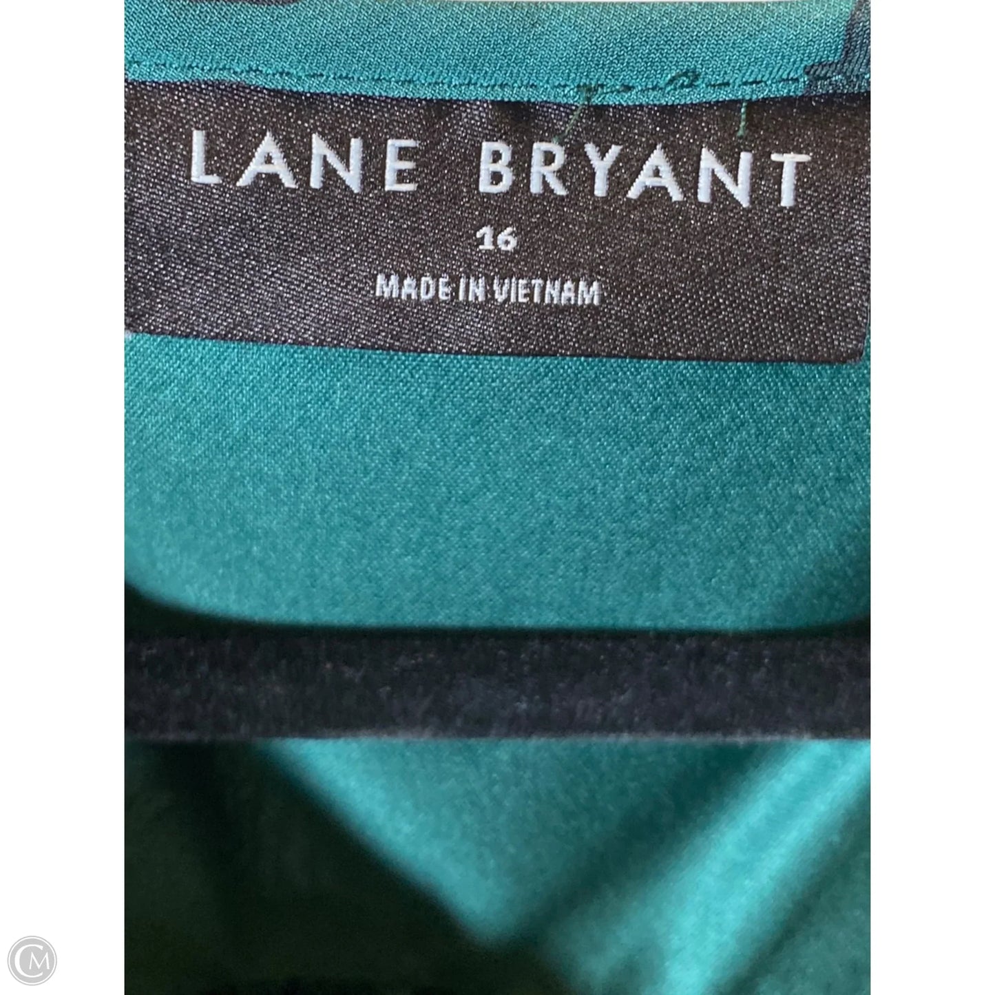 Top Long Sleeve By Lane Bryant In Black & Green, Size: 16