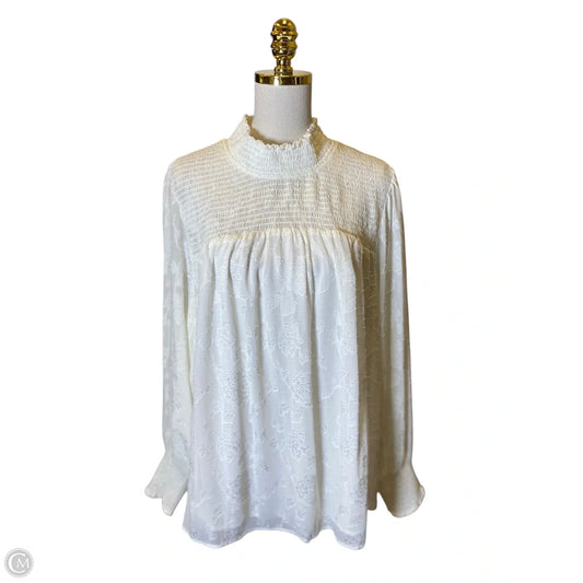 Top Long Sleeve By Nurture In Cream, Size: 1x