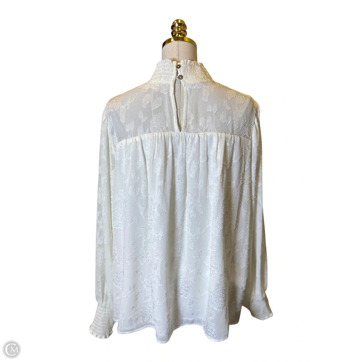 Top Long Sleeve By Nurture In Cream, Size: 1x