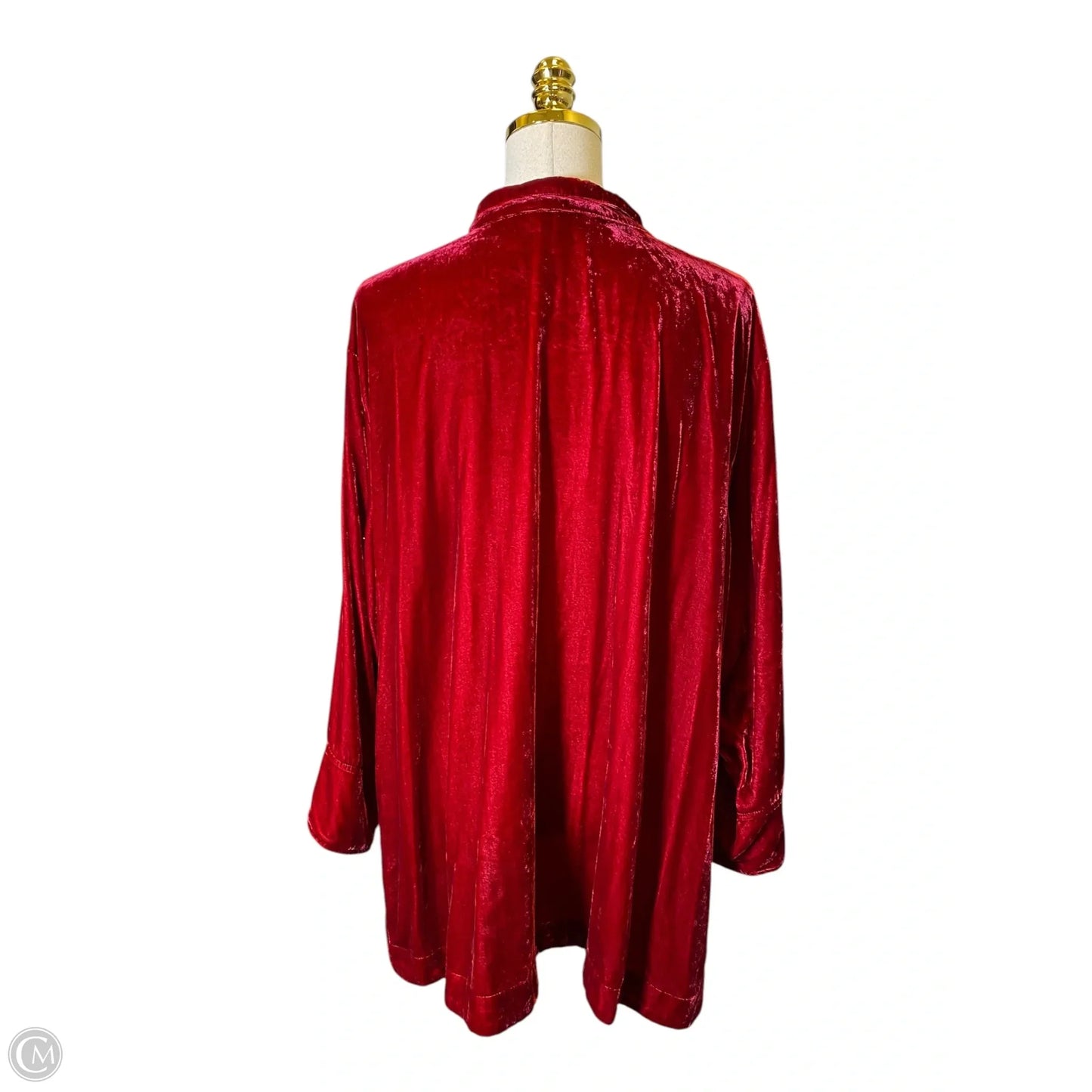 Top Long Sleeve By John Mark In Red, Size: 2x
