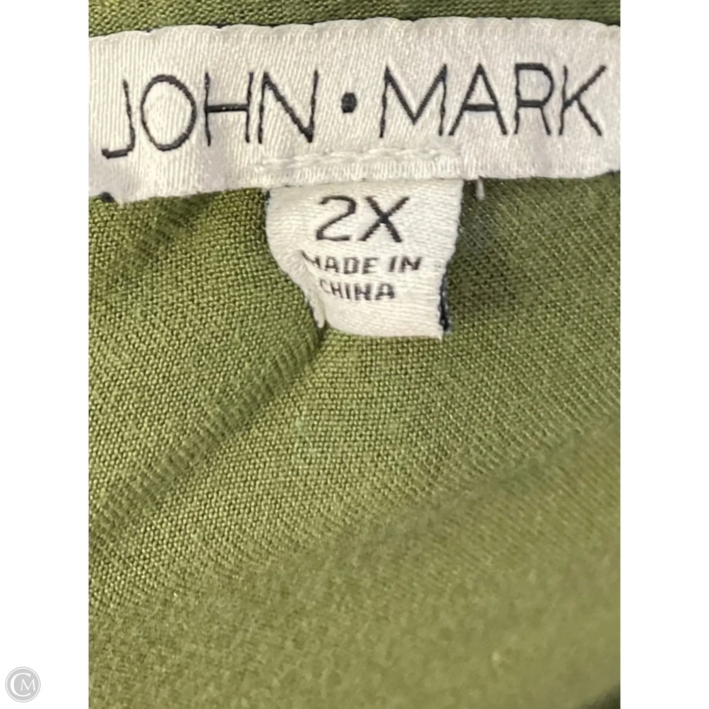 Top Long Sleeve By John Mark In Green, Size: 2x