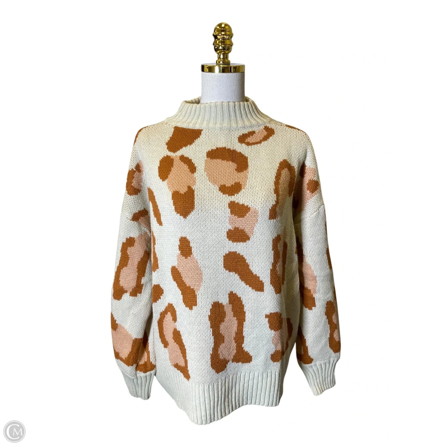 Sweater By Clothes Mentor In Animal Print, Size: Xl