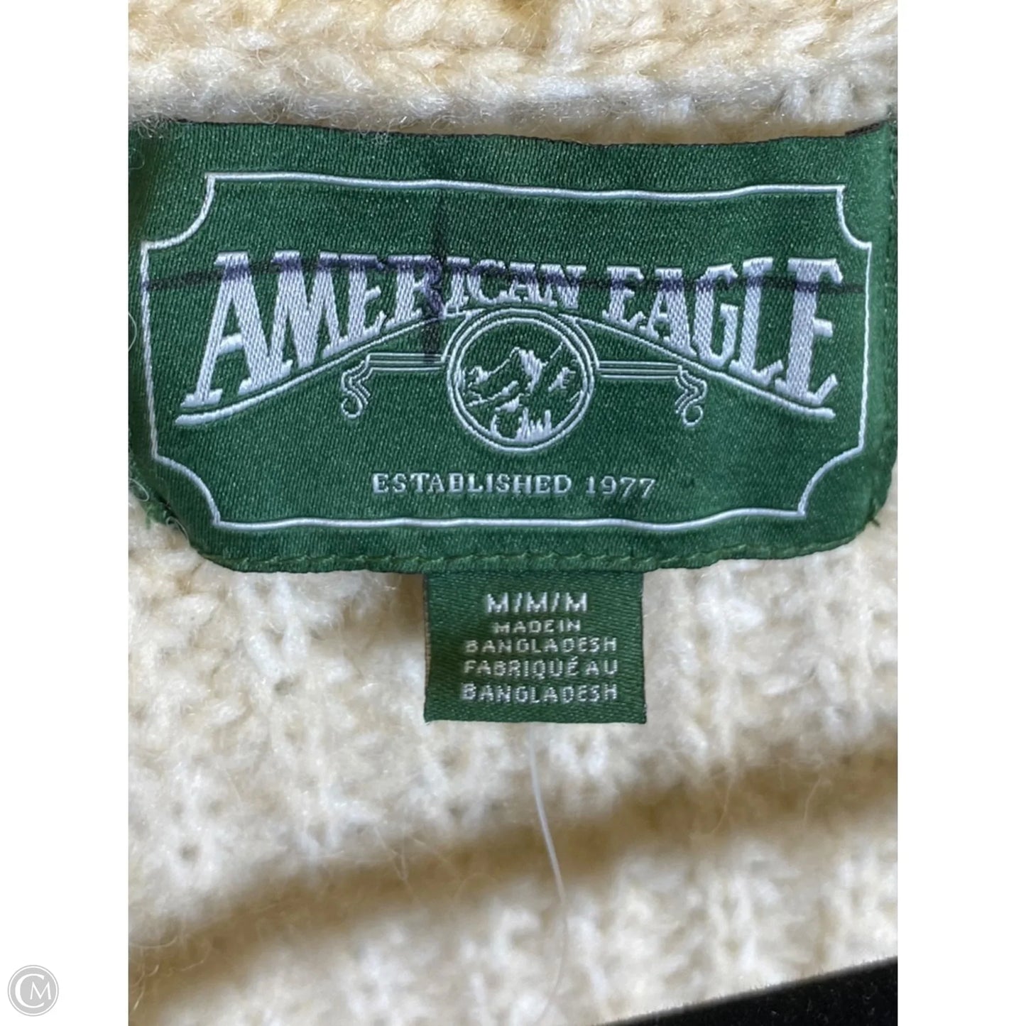 Sweater Cardigan By American Eagle In Cream, Size: M
