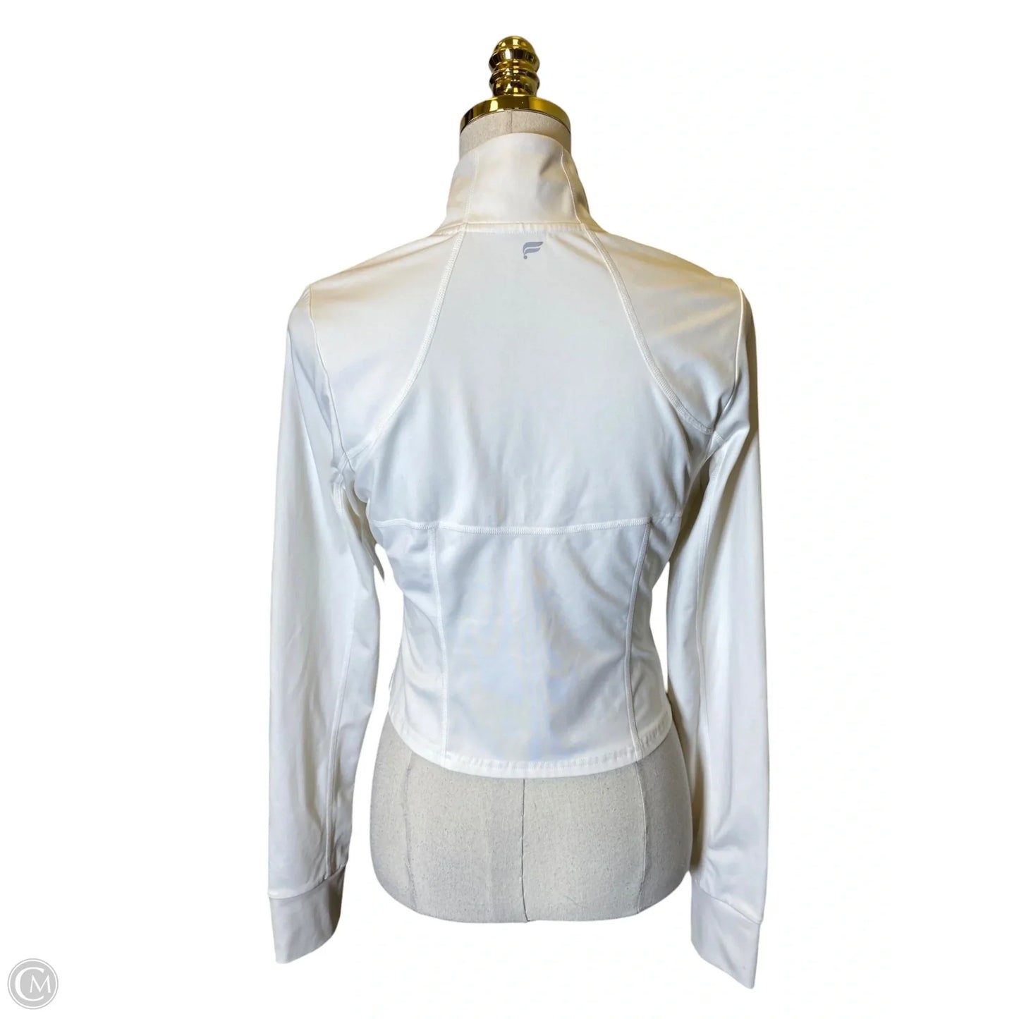 Athletic Jacket By Fabletics In White, Size: S