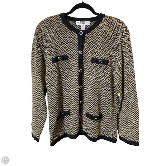 Sweater Cardigan By Clothes Mentor In Chevron Pattern, Size: 2x