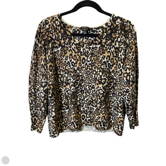 Top 3/4 Sleeve By Talbots In Animal Print, Size: 2x