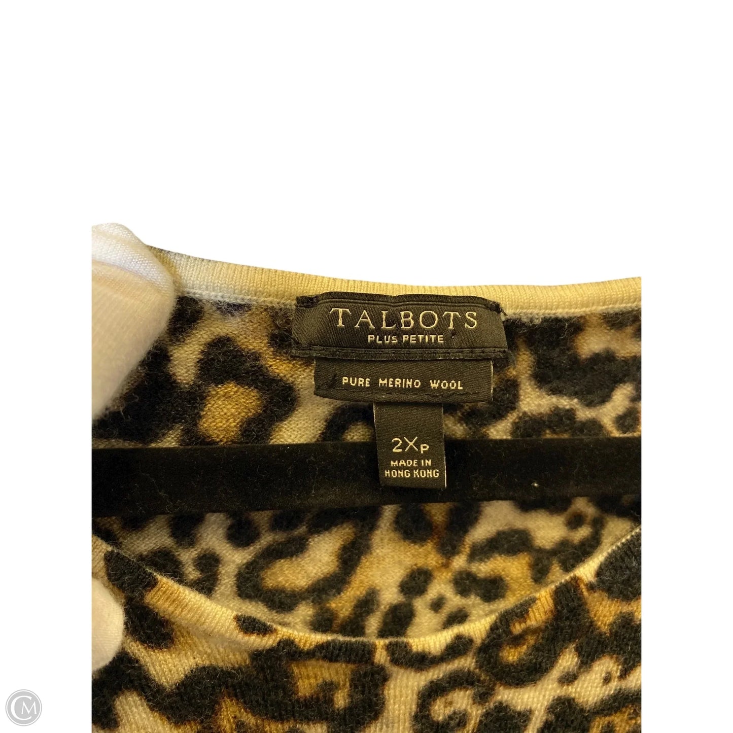 Top 3/4 Sleeve By Talbots In Animal Print, Size: 2x