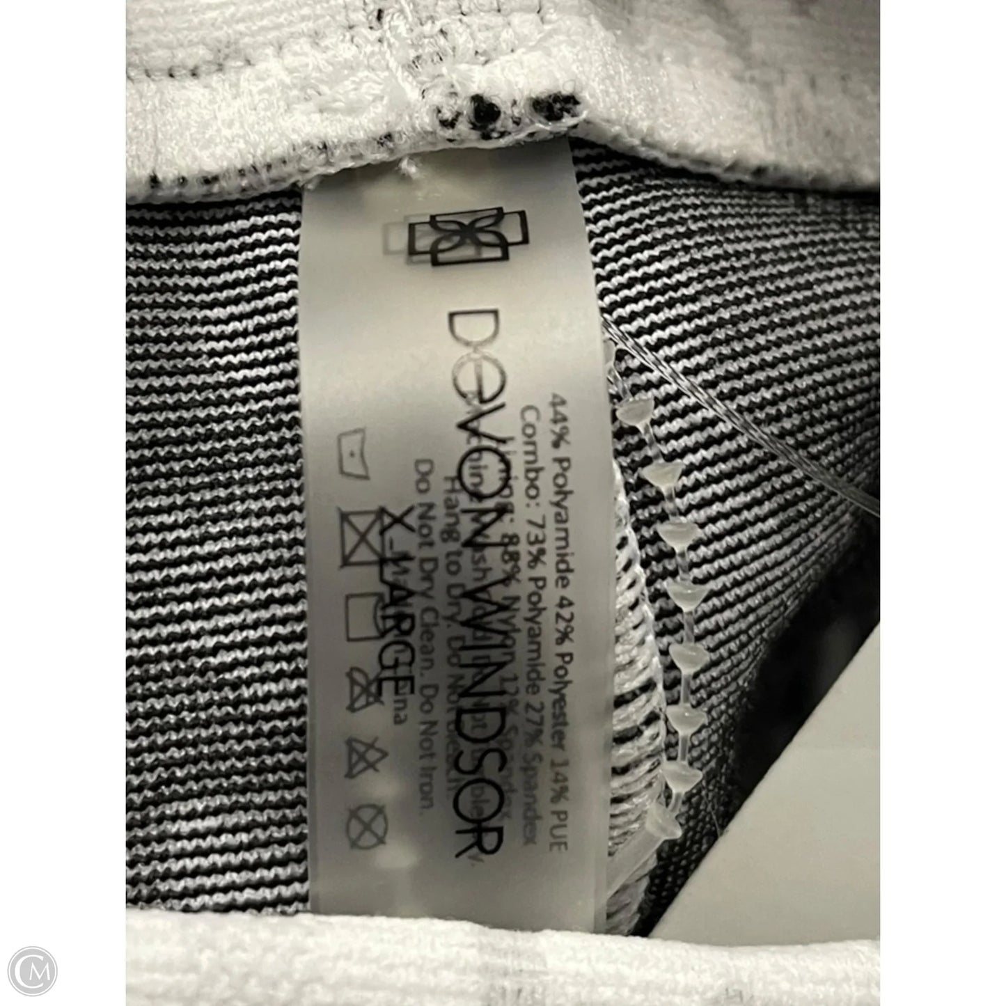 Athletic Leggings By Clothes Mentor In Grey & White, Size: Xl