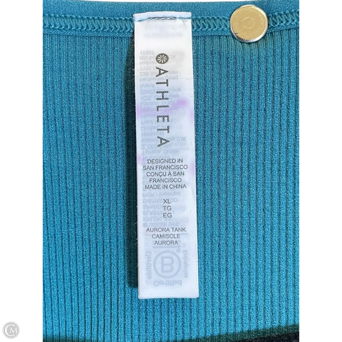 Athletic Tank Top By Athleta In Blue, Size: Xl
