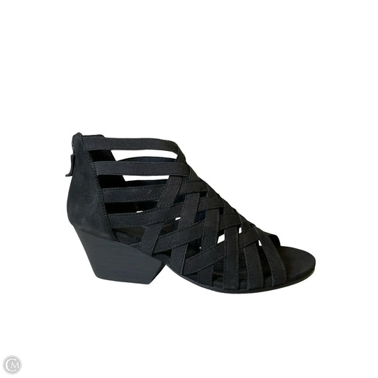 Shoes Heels Wedge By Eileen Fisher In Black, Size: 5.5
