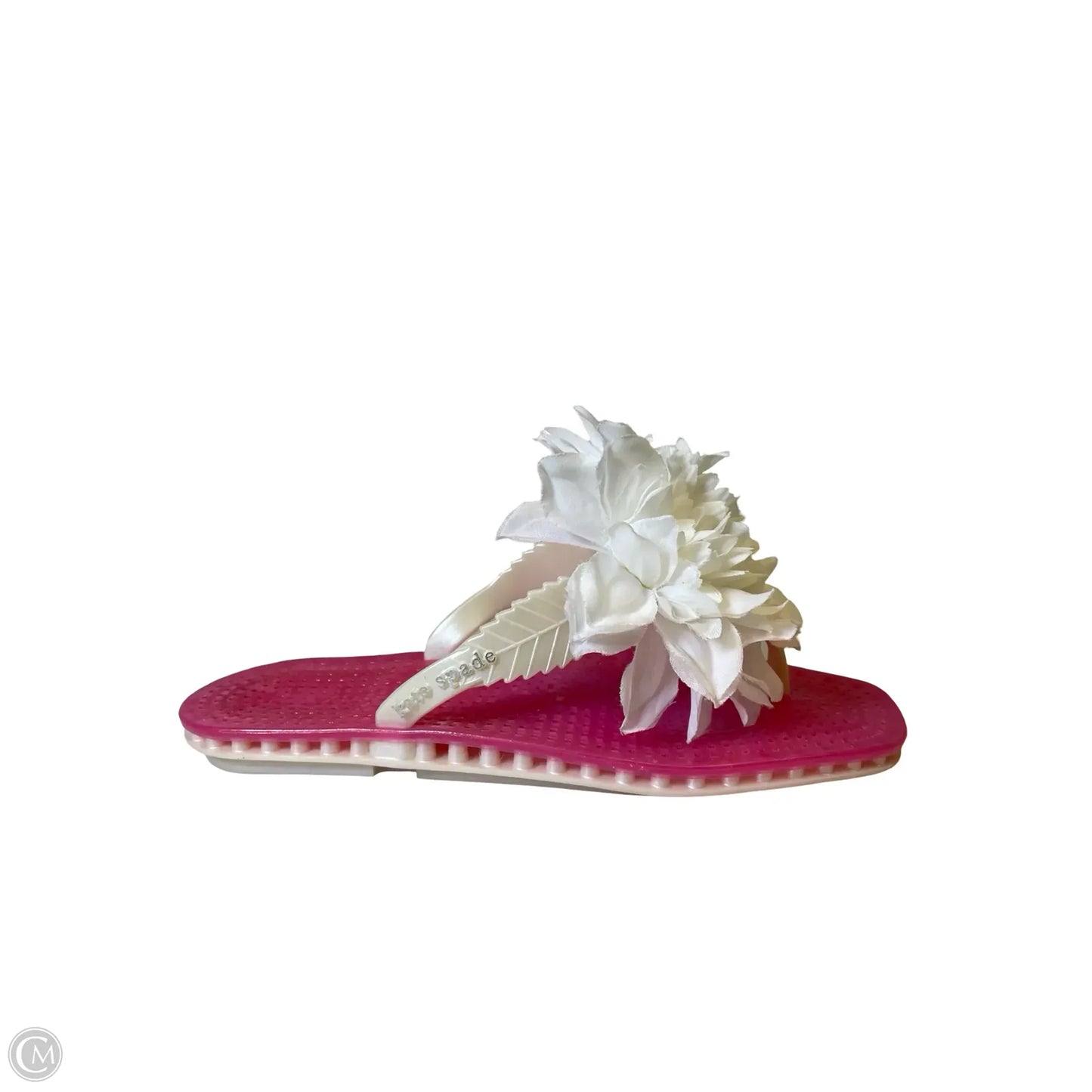 Sandals Designer By Kate Spade In Pink & White, Size: 5