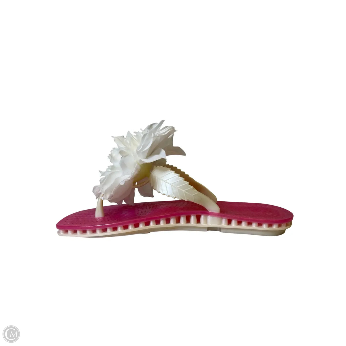 Sandals Designer By Kate Spade In Pink & White, Size: 5