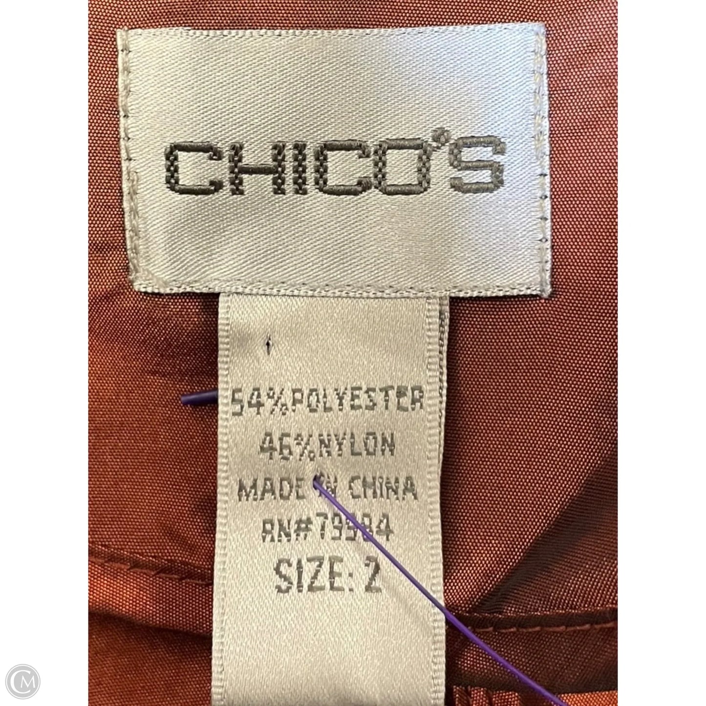 Coat Other By Chicos In Orange, Size: L