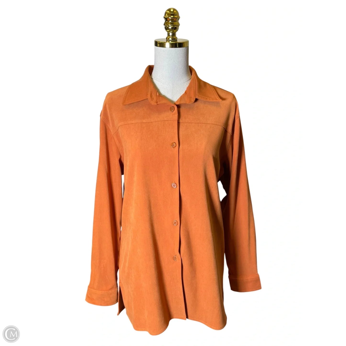 Top Long Sleeve By Clothes Mentor In Orange, Size: L