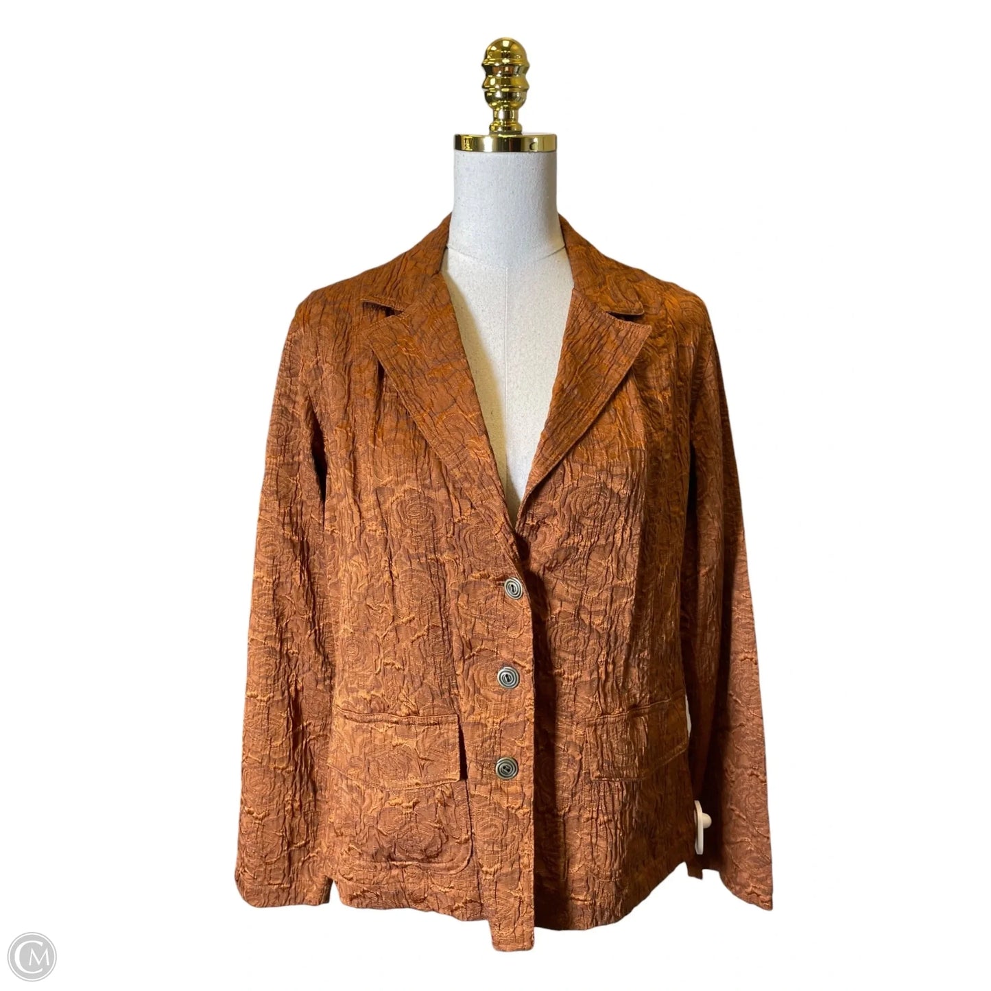 Jacket By Chicos In Orange, Size: M