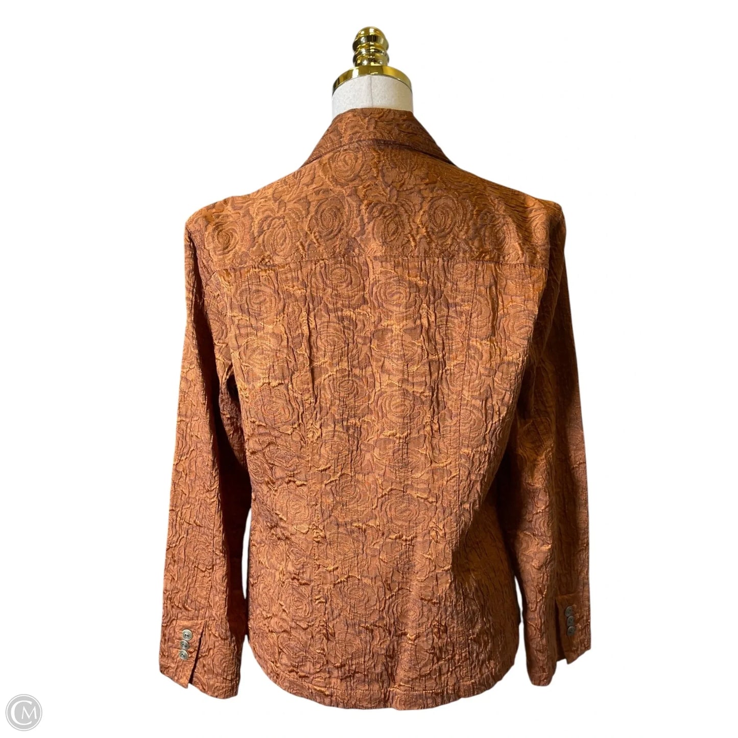 Jacket By Chicos In Orange, Size: M