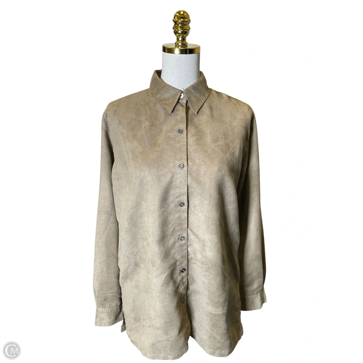 Top Long Sleeve By Chicos In Brown, Size: M