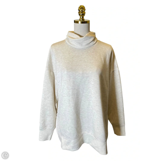 Athletic Top Long Sleeve Crewneck By All In Motion In Cream, Size: S
