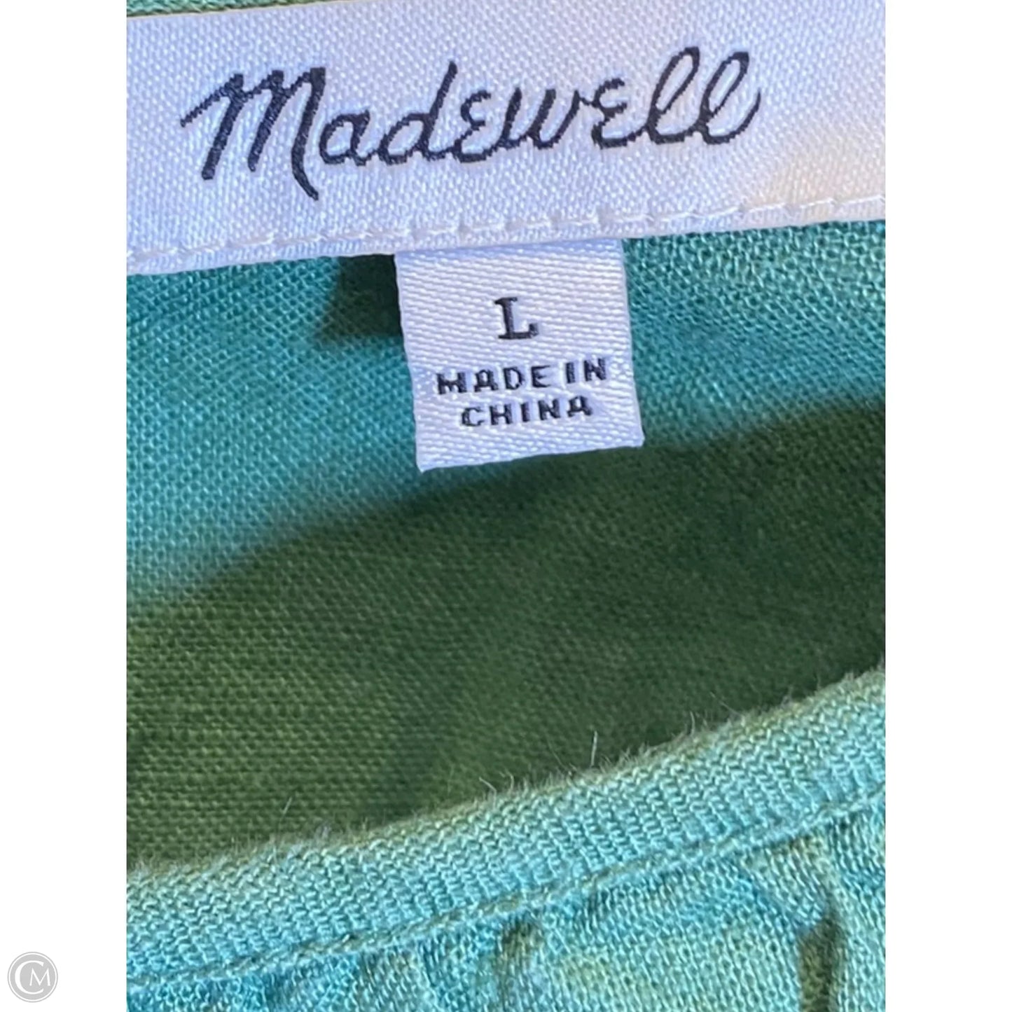 Top Short Sleeve By Madewell In Green, Size: L
