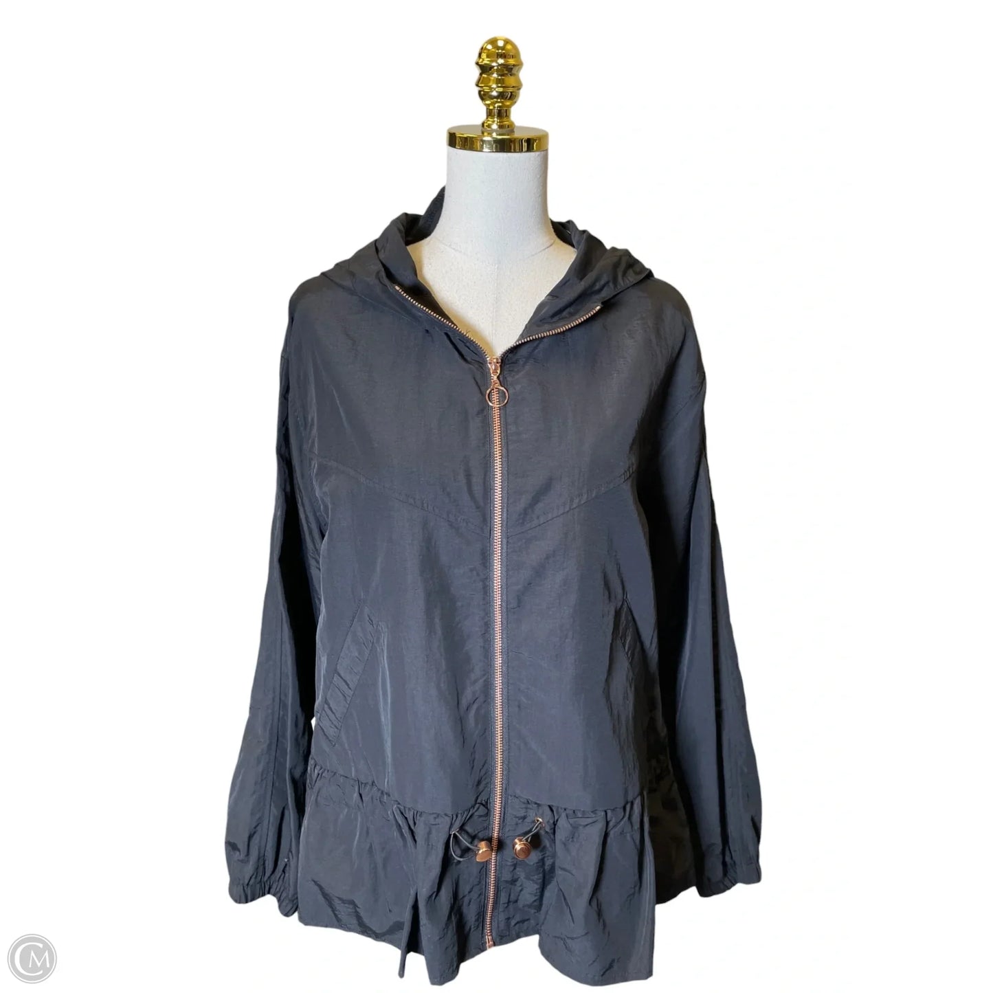 Athletic Jacket By Clothes Mentor In Black, Size: L