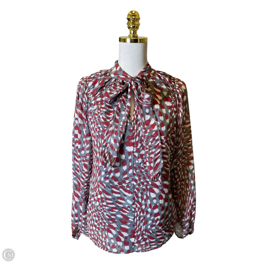 Top Long Sleeve By Banana Republic In Multi-colored, Size: M