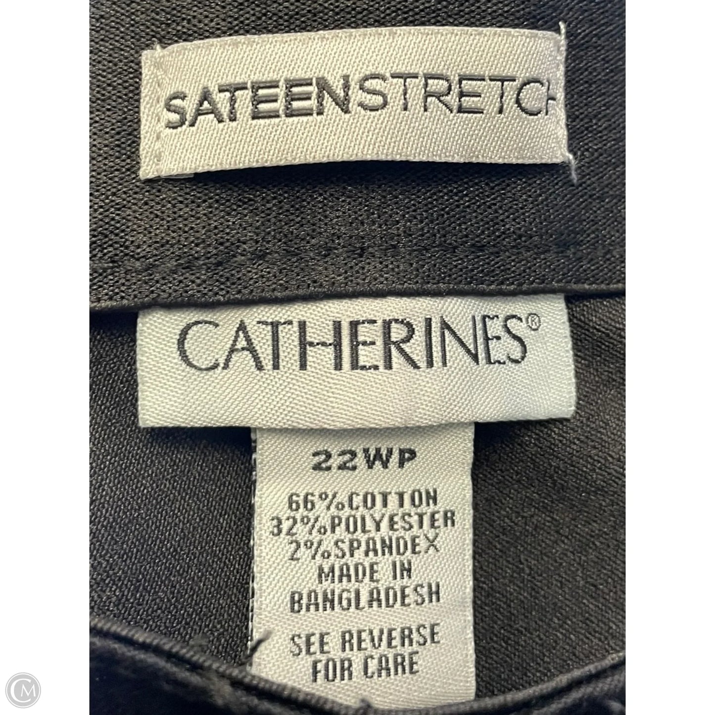 Capris By Catherines In Black, Size: 22